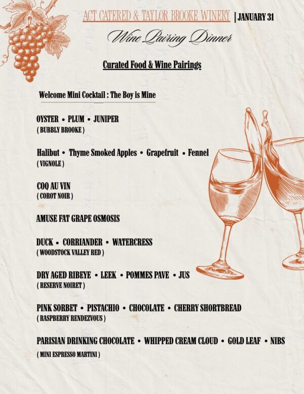 winter dining series menu