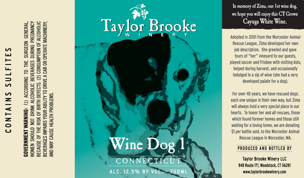 Wine Dog 1 Label